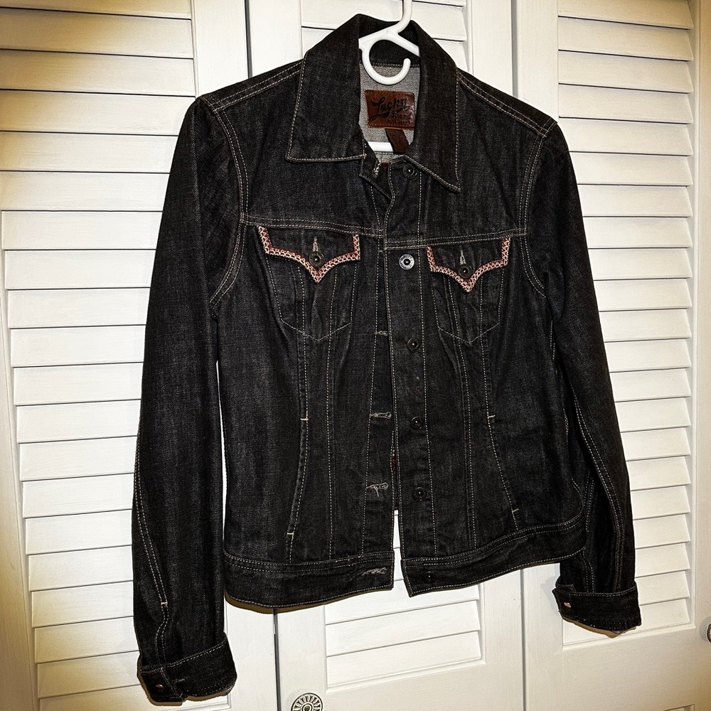 Lucky Brand Vintage Embroidered Denim Jacket